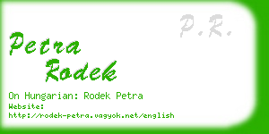 petra rodek business card